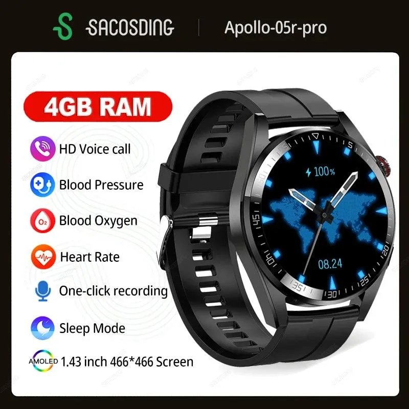 Advanced AMOLED Smartwatch with Bluetooth Calling, Health Tracking, and Multi-Sport Modes for iOS & Android