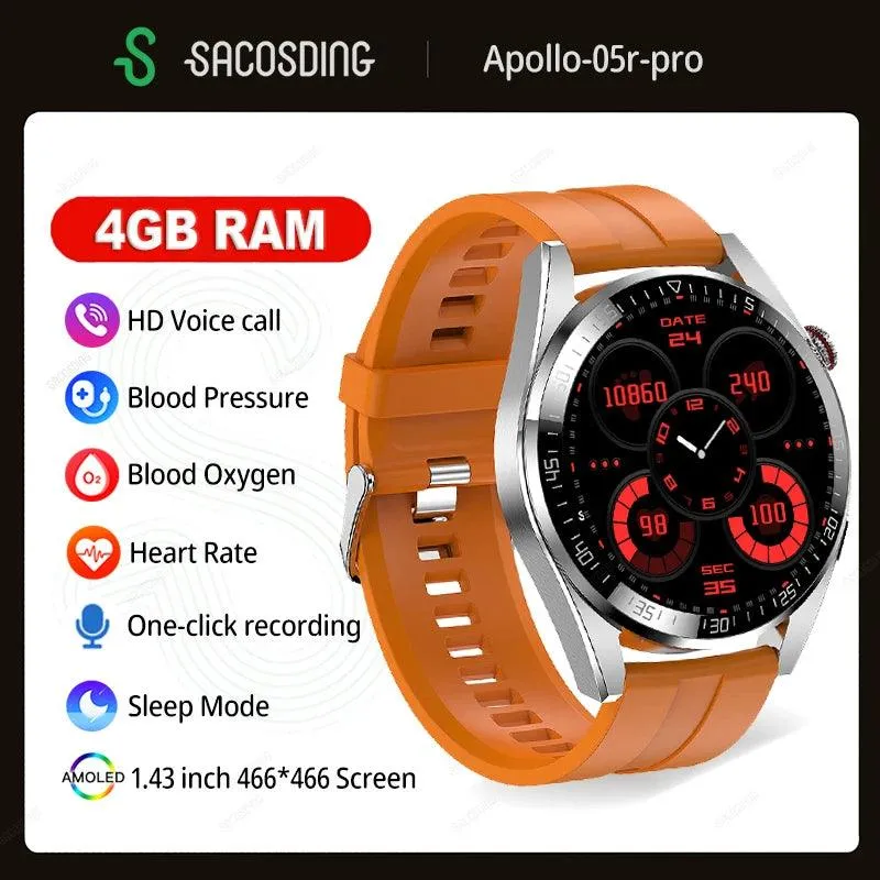 Advanced AMOLED Smartwatch with Bluetooth Calling, Health Tracking, and Multi-Sport Modes for iOS & Android