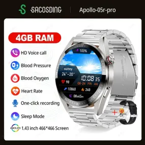 Advanced AMOLED Smartwatch with Bluetooth Calling, Health Tracking, and Multi-Sport Modes for iOS & Android