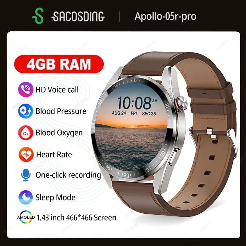 Advanced AMOLED Smartwatch with Bluetooth Calling, Health Tracking, and Multi-Sport Modes for iOS & Android