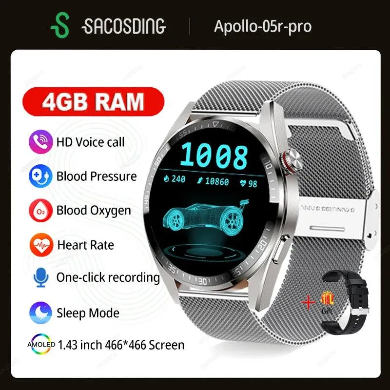 Advanced AMOLED Smartwatch with Bluetooth Calling, Health Tracking, and Multi-Sport Modes for iOS & Android