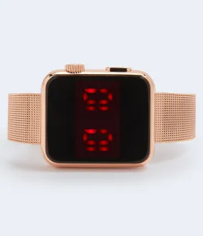 Aeropostale Rectangular Metal Mesh Digital Watch***