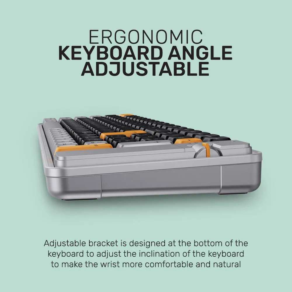 Alcatroz Tetriz Air 3 Wireless Keyboard | Bluetooth 5.3 | Dual Mode | 99 Keys | Rechargeable Battery