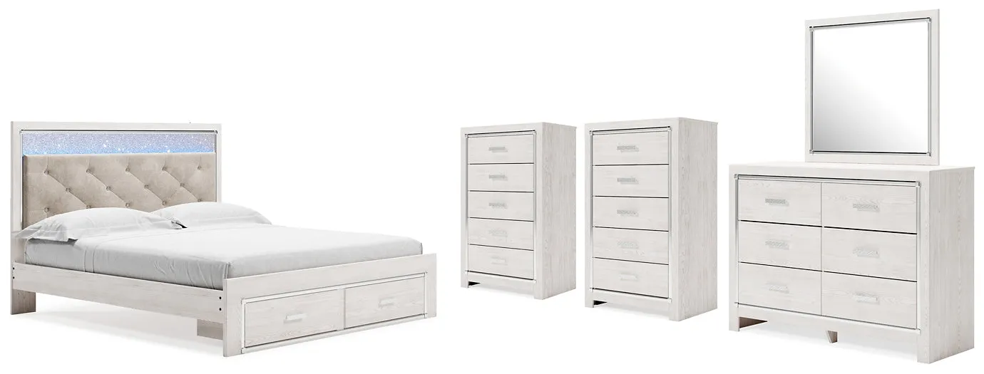 Altyra King Storage Bed, Dresser, Mirror and 2 Chests