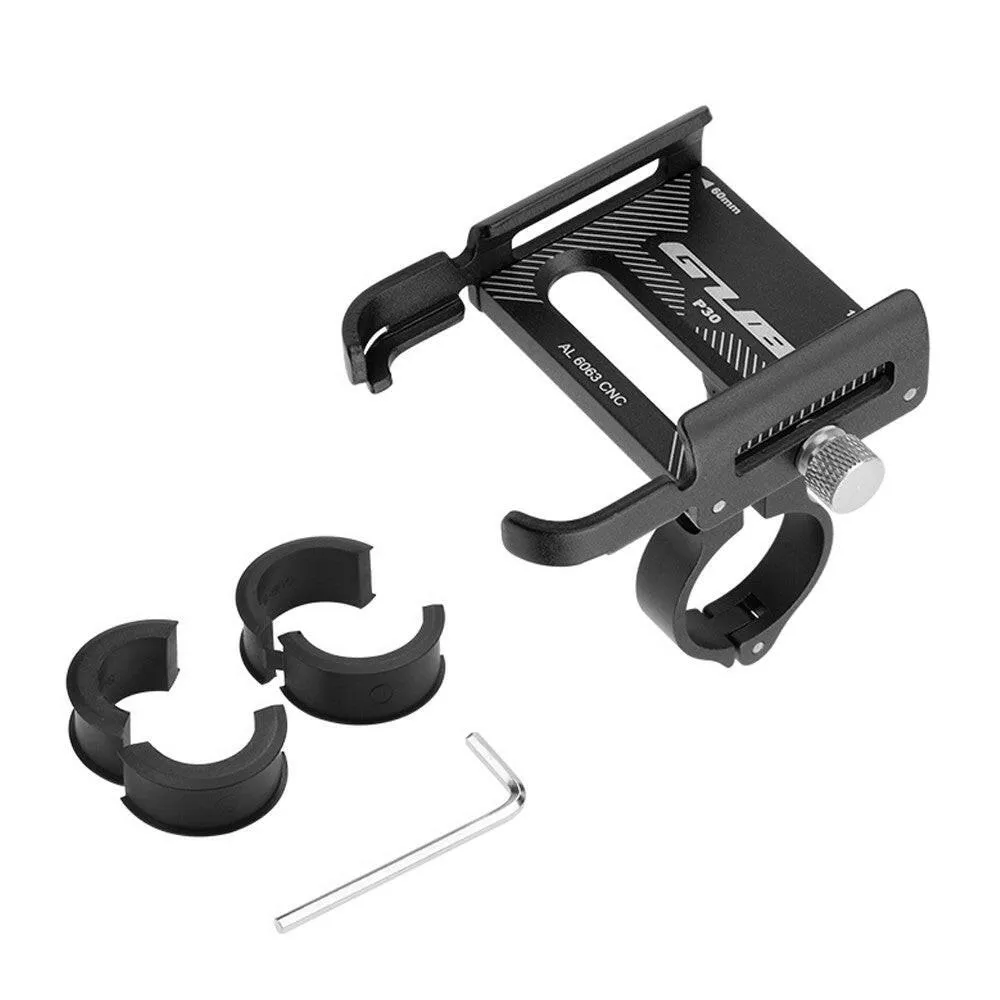 Aluminum Bike Phone Holder 360 Degree Rotating Adjustable Anti Slip Cycling Bicycle Handlebar Phone Mount Holder Stand