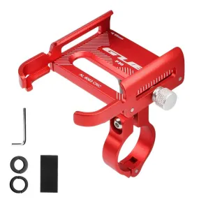 Aluminum Bike Phone Holder 360 Degree Rotating Adjustable Anti Slip Cycling Bicycle Handlebar Phone Mount Holder Stand