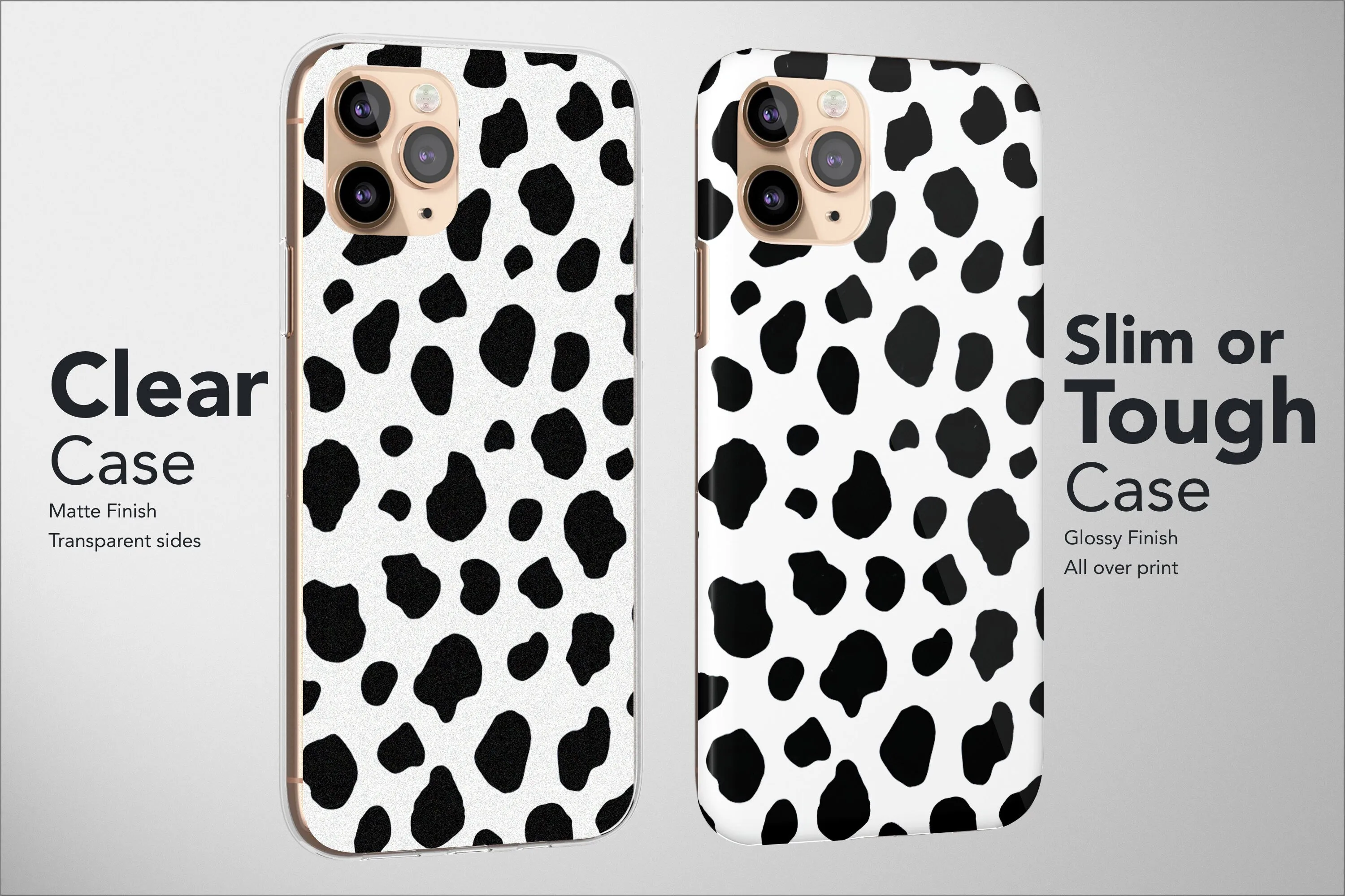 Animal Print Phone Case Black White Cheetah Zebra Leopard Cover