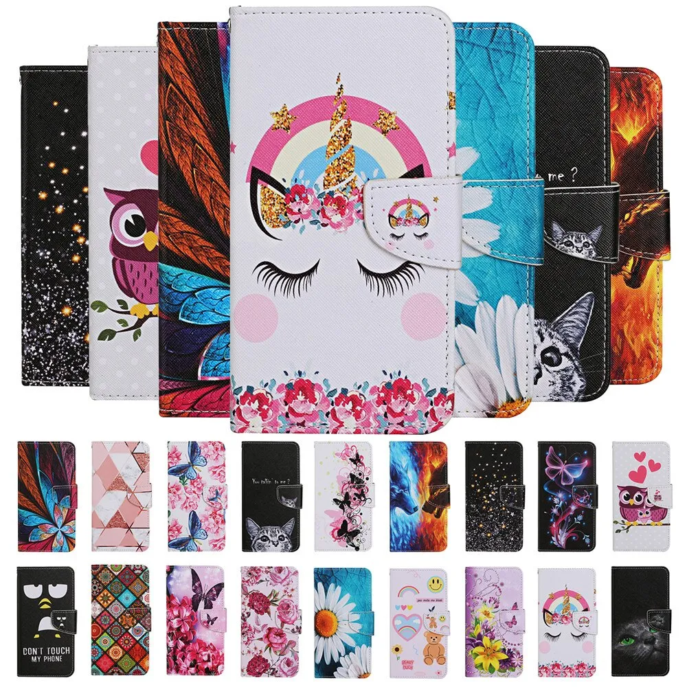 Anymob Samsung Gold Unicorn Flip Wallet Phone Case Leather Stand Function Cover