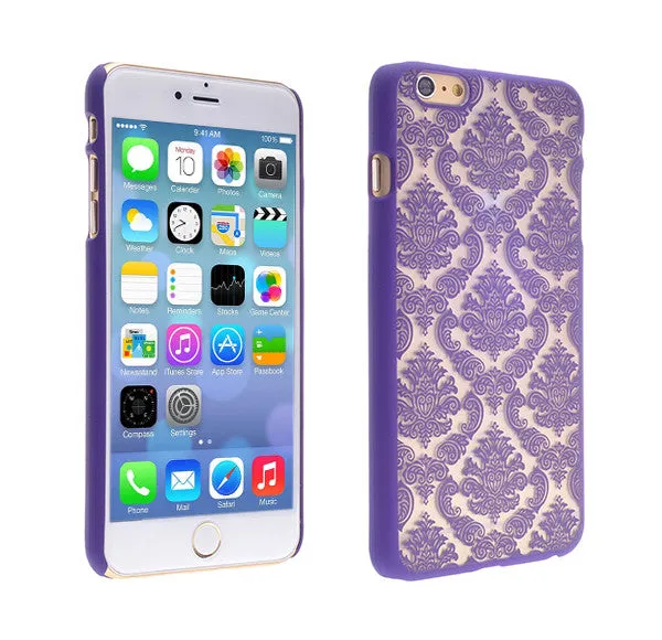 Apple iPhone 6s Plus Case / 6 Plus Case, Ultra Slim Damask Vintage Case Cover - Purple