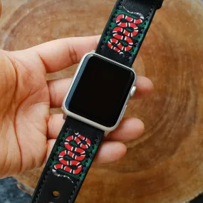 Apple Leather Strap Snake Design