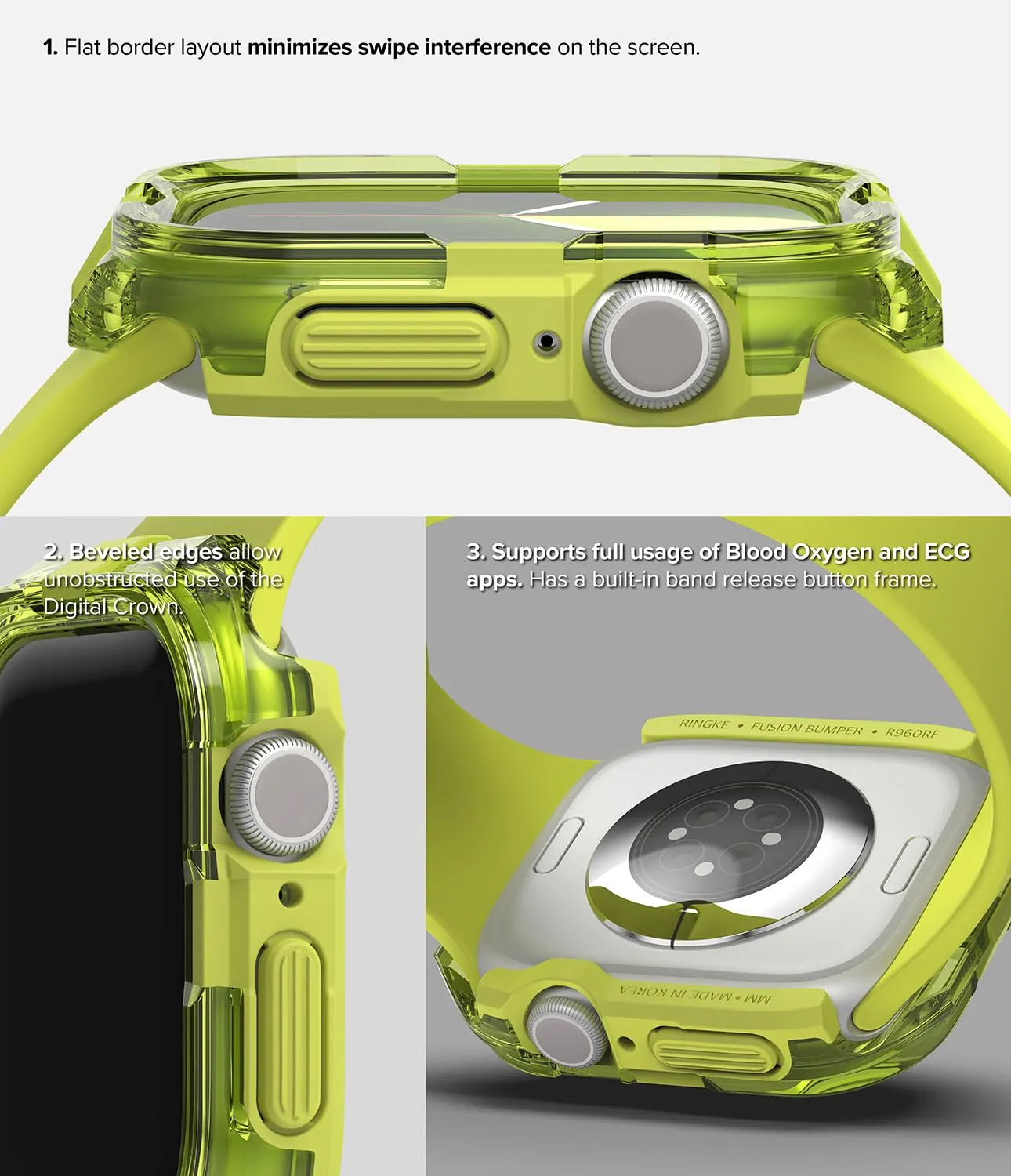 Apple Watch 10 46mm Fusion Bumper Case - Neon Green