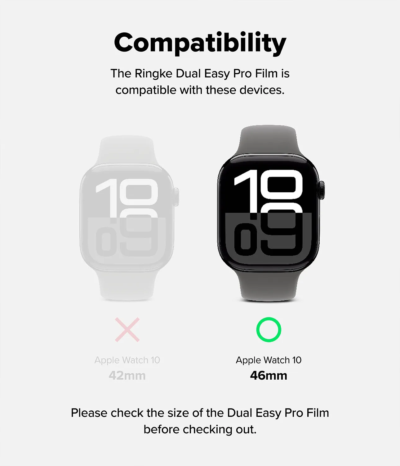 Apple Watch 10 (46mm) Screen Protector | Dual Easy Film Pro