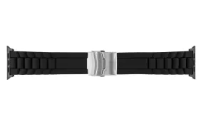 Apple Watch 38/40/41mm Strap - Black Oyster Style Link Silicone