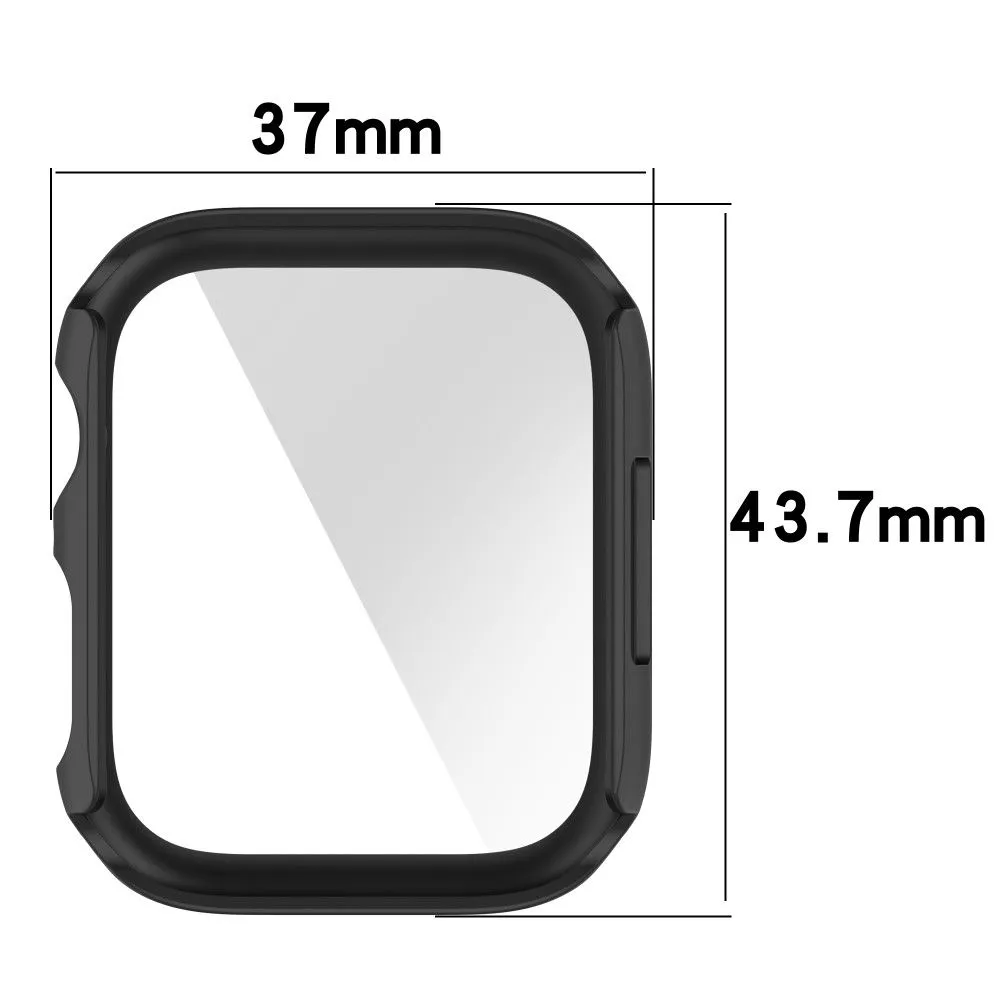 Apple Watch (41mm) 2-in-1 cover with tempered glass screen protector - Black