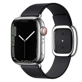 Apple Watch 41mm / 40mm / 38mm | Leather Straps |Black