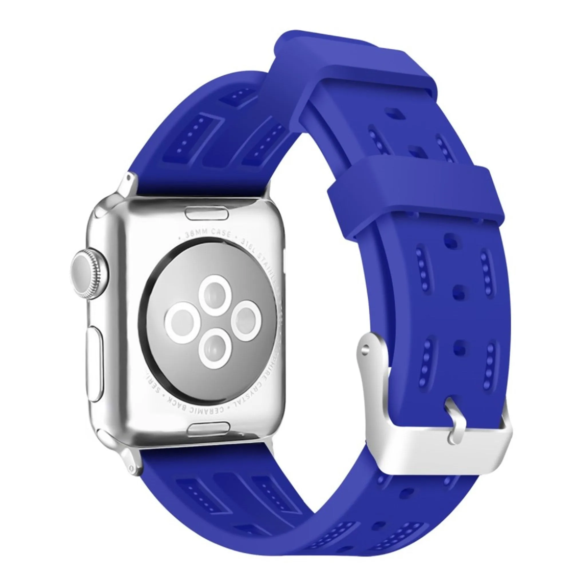 Apple Watch 42mm adjustable soft silicone watch strap - Blue