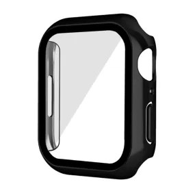 Apple Watch (45mm) electroplating cover with tempered glass - Black