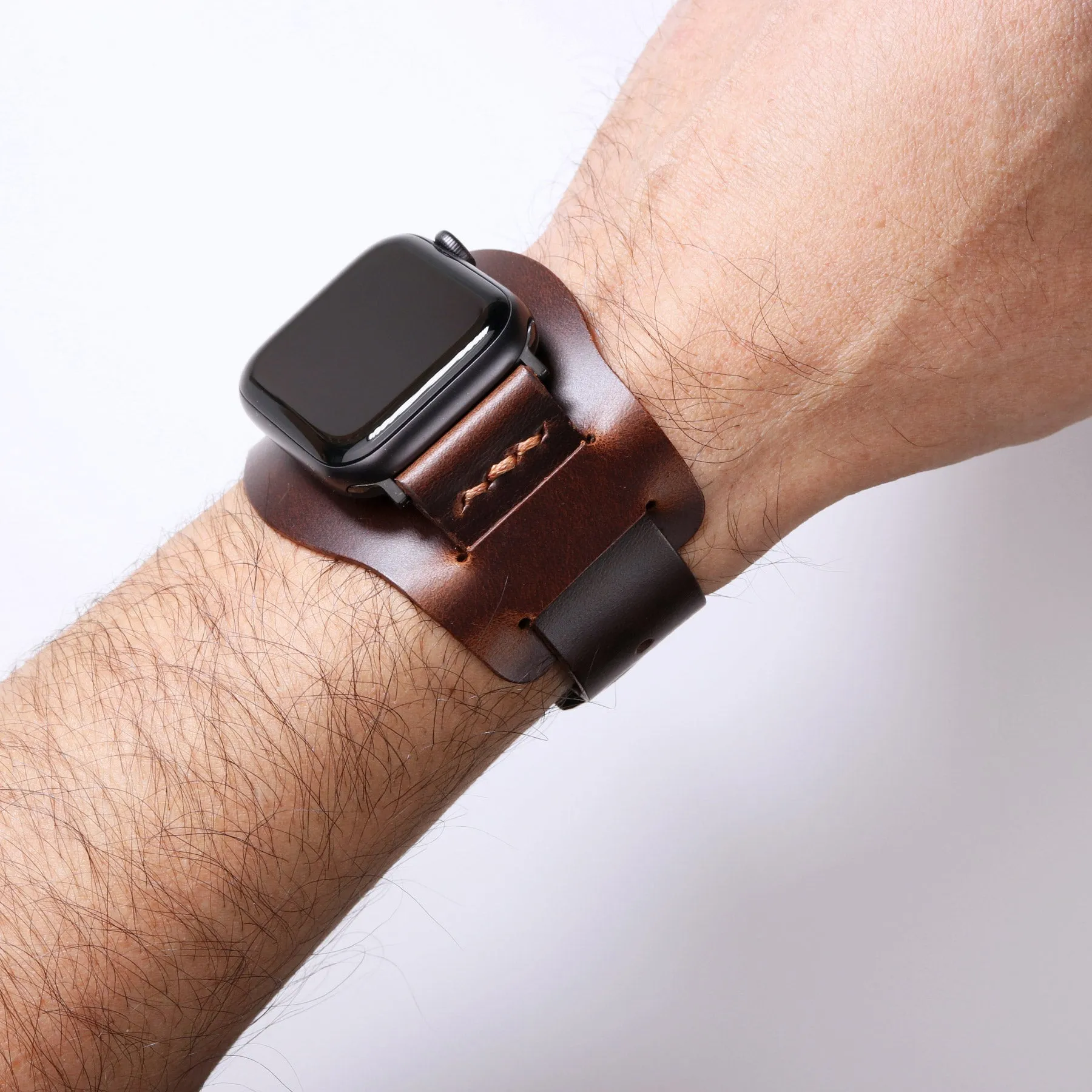 Apple Watch Minimal Bund Strap - Antique Brown