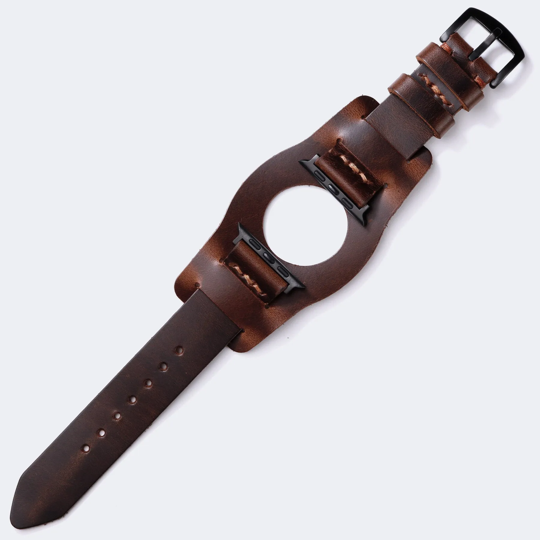 Apple Watch Minimal Bund Strap - Antique Brown