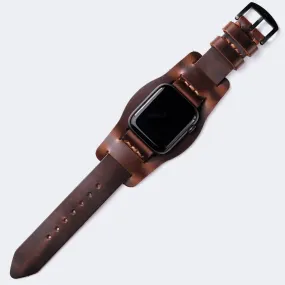 Apple Watch Minimal Bund Strap - Antique Brown