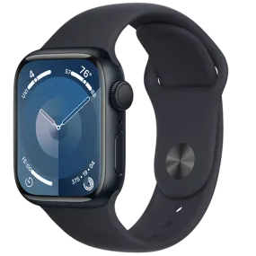 Apple Watch Series 9 41mm Nero (Cinturino Silicone Nero M/L)