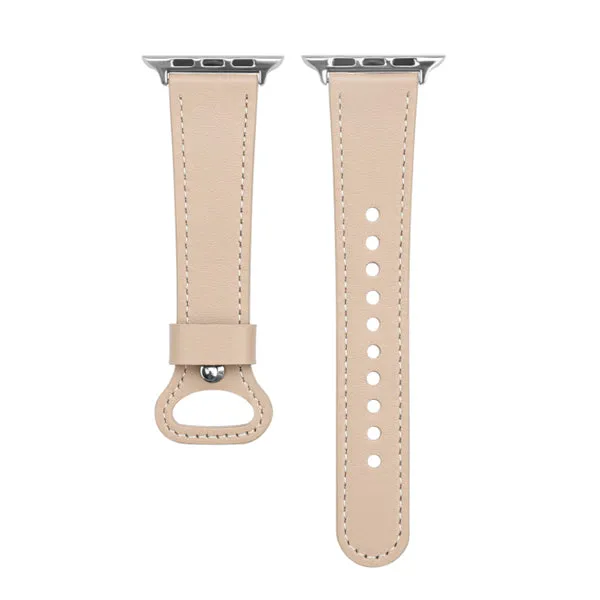 Apricot Genuine Leather Apple Watch Band 杏色真皮Apple 錶帶 (KCWATCH1145)