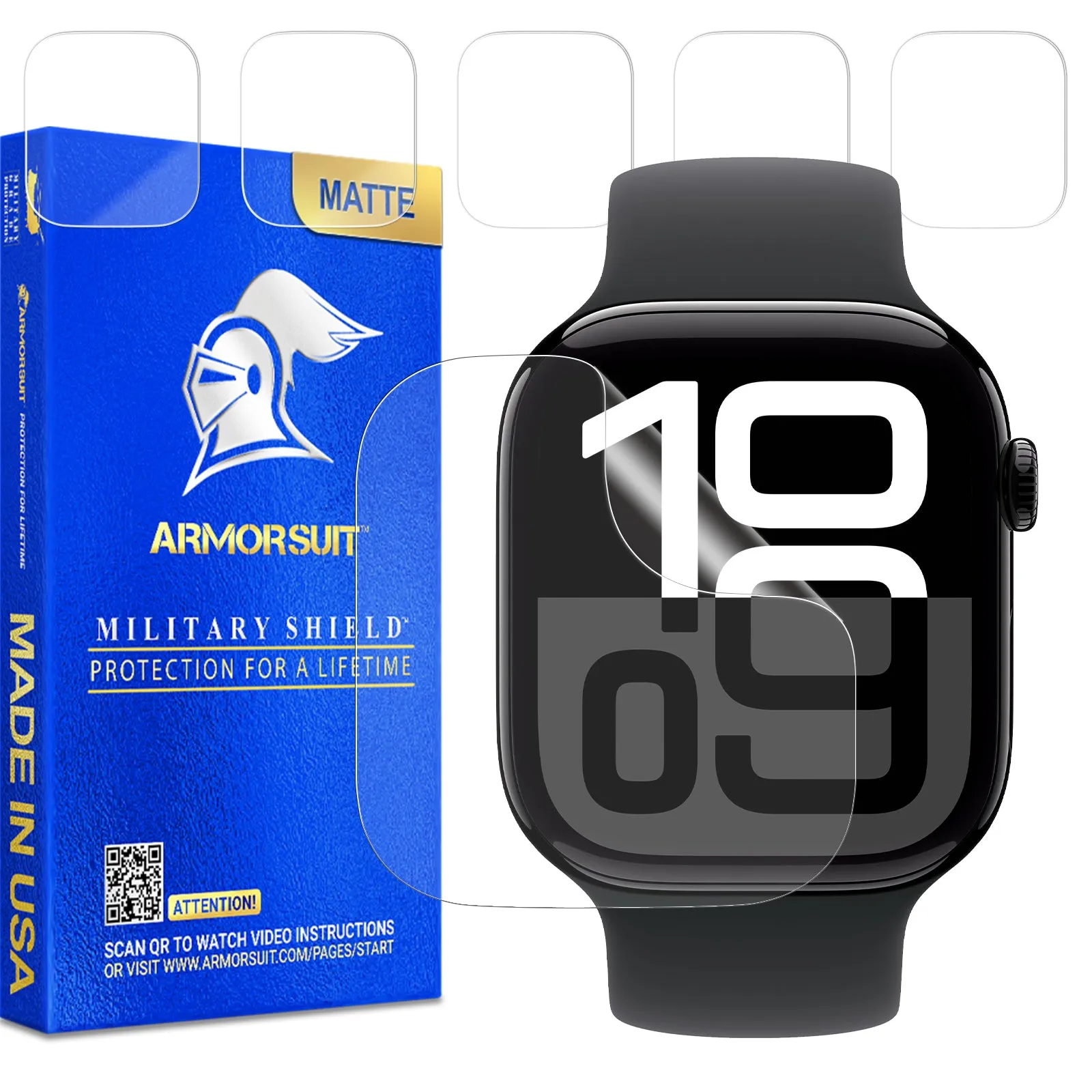 ArmorSuit 6 Pack for Apple Watch Series 10 46mm (2024) Screen Protector MilitaryShield Film - Made in USA