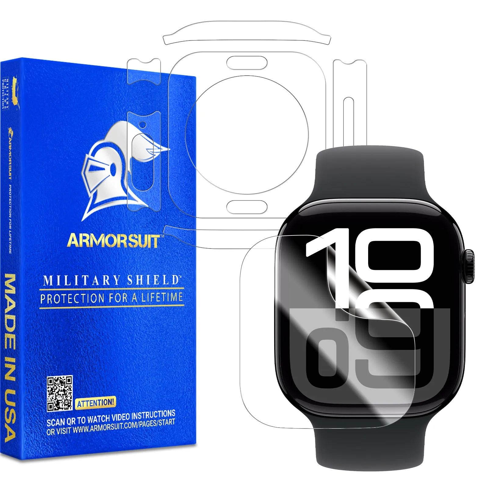 ArmorSuit 6 Pack for Apple Watch Series 10 46mm (2024) Screen Protector MilitaryShield Film - Made in USA