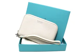 Authentic NEW Tiffany & Co. White Calfskin Leather Wristlet Wallet