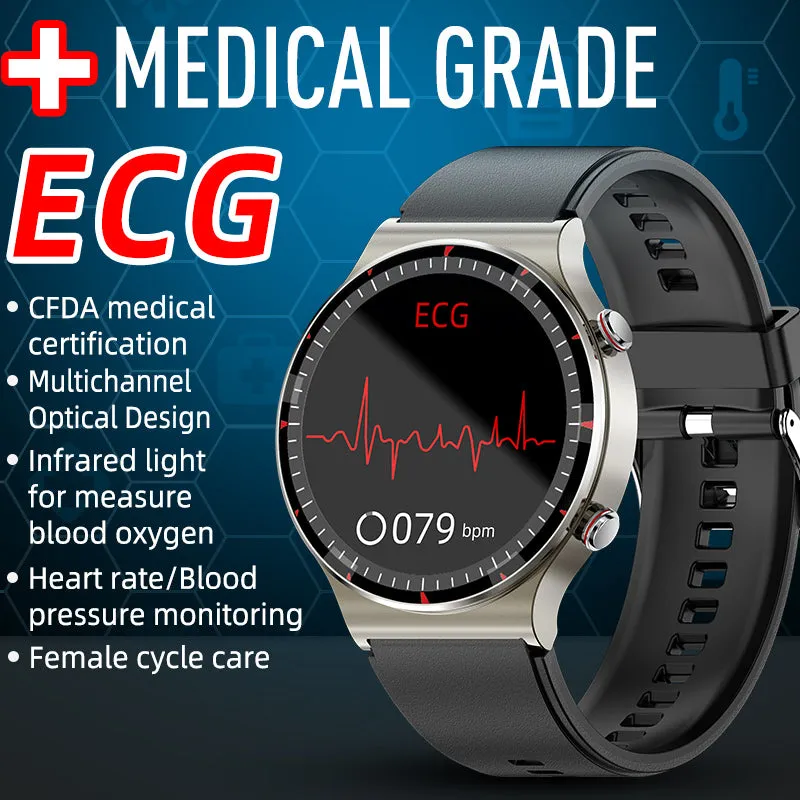 BEARSCOME CFDA ECG Blood Oxygen Heart rate Health Monitoring Smart Watch