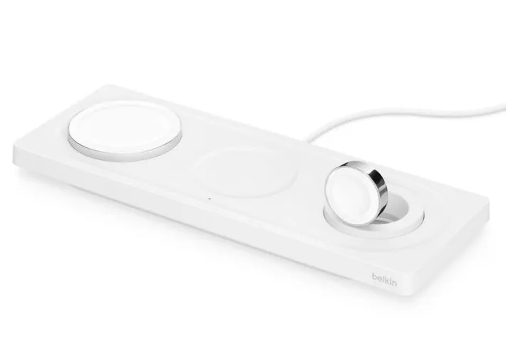 Belkin BOOST↑CHARGE™ PRO 3-in-1 Wireless Charging Pad with MagSafe Support - White - Brand New