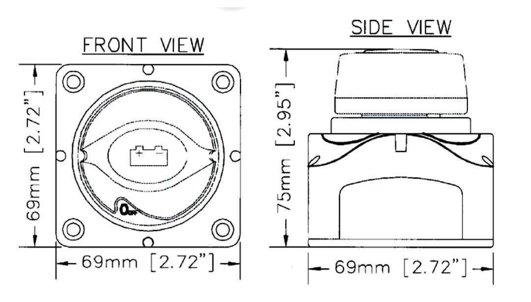 BEP Marine Mini Battery Selector Switch