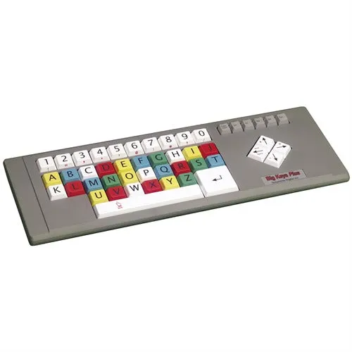 Big Keys Plus Large Key Desktop Keyboard with Multi Coloured Keys and Upper Case ABC Layout