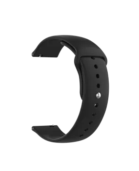 Black Silicone Click Universal WatchBand (20mm)