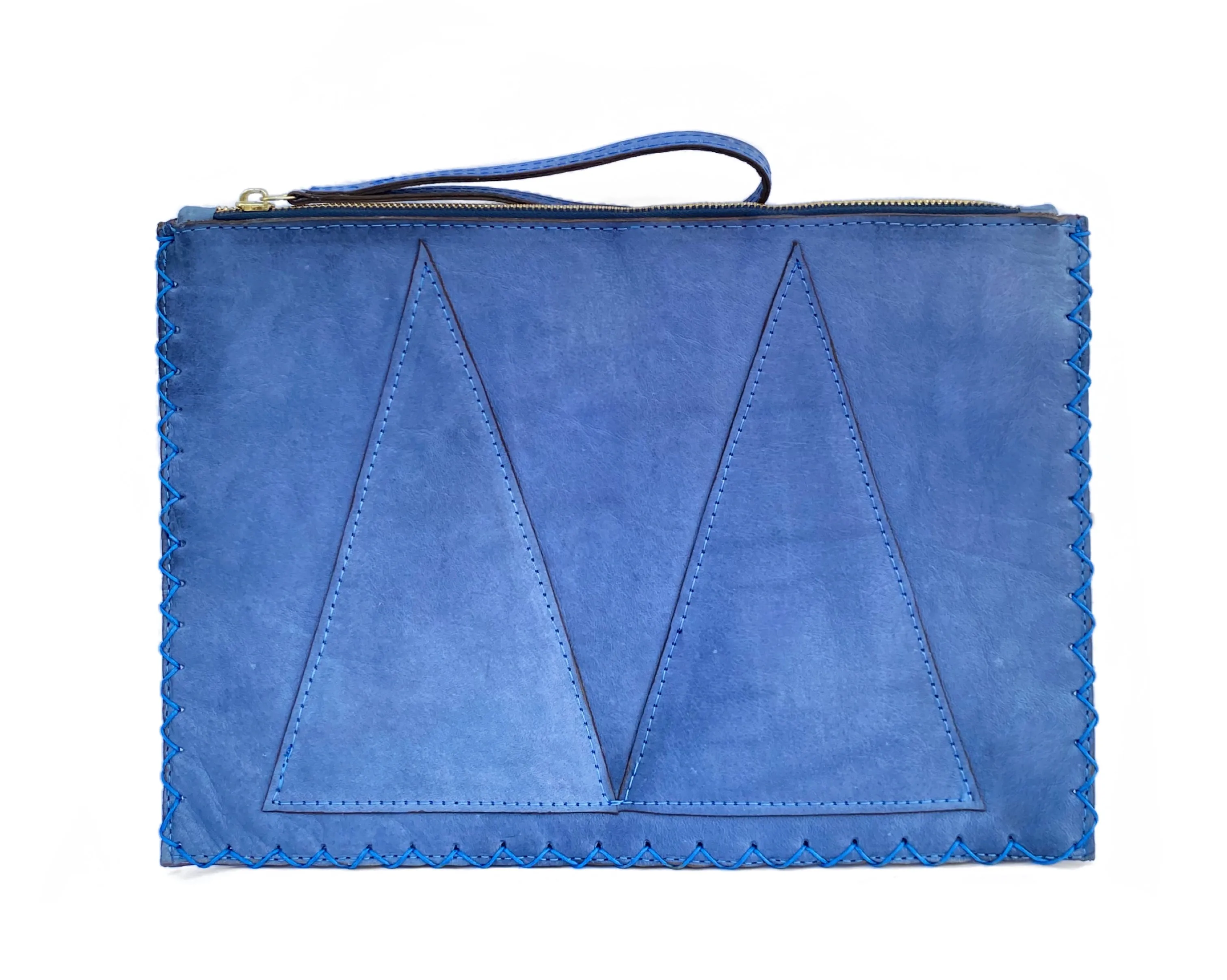 BLUE FLAT TRAVEL CLUTCH