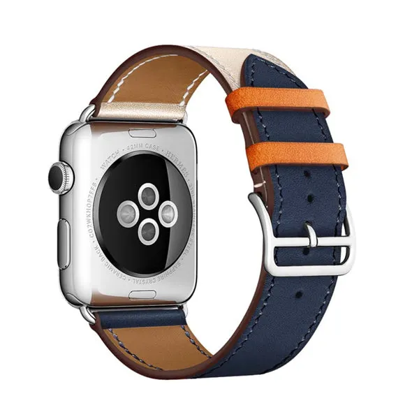 Blue Genuine Leather Apple Watch Band 藍色真皮Apple 錶帶 (KCWATCH1076a)