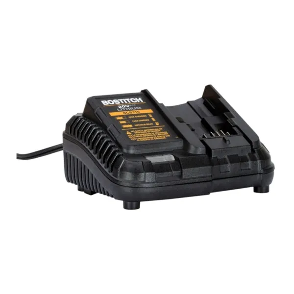 Bostitch BCB115 Battery Charger, 20 V Input, &lt;=60 min Charge,