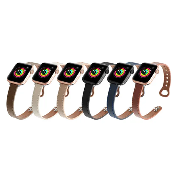 Brown Genuine Leather Apple Watch Band (for small wrist) 棕色真皮Apple 錶帶 (適合小手腕)