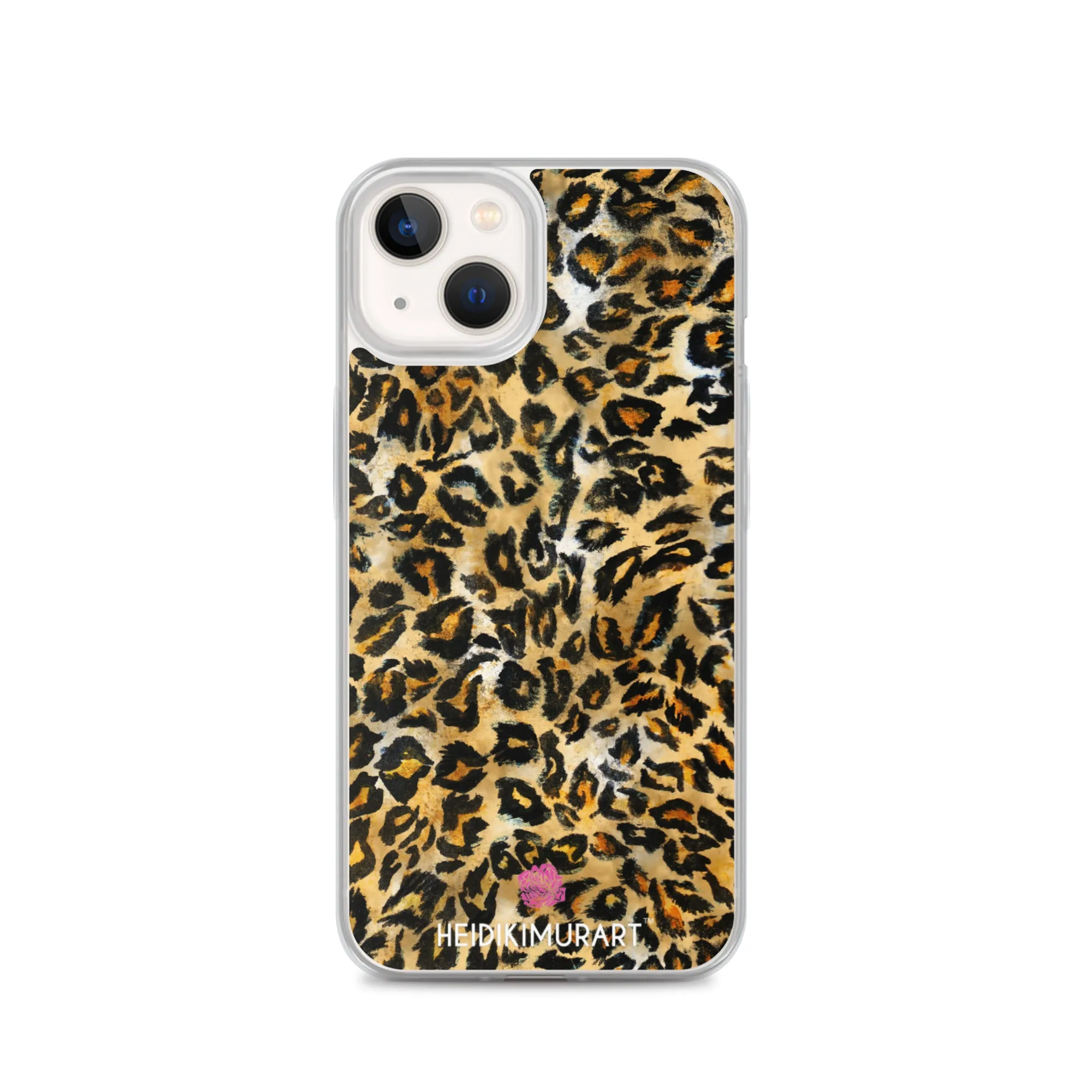 Brown Leopard Print iPhone Case, Brown Leopard Animal Print Designer Unisex Phone Case- Printed in USA/EU/MX