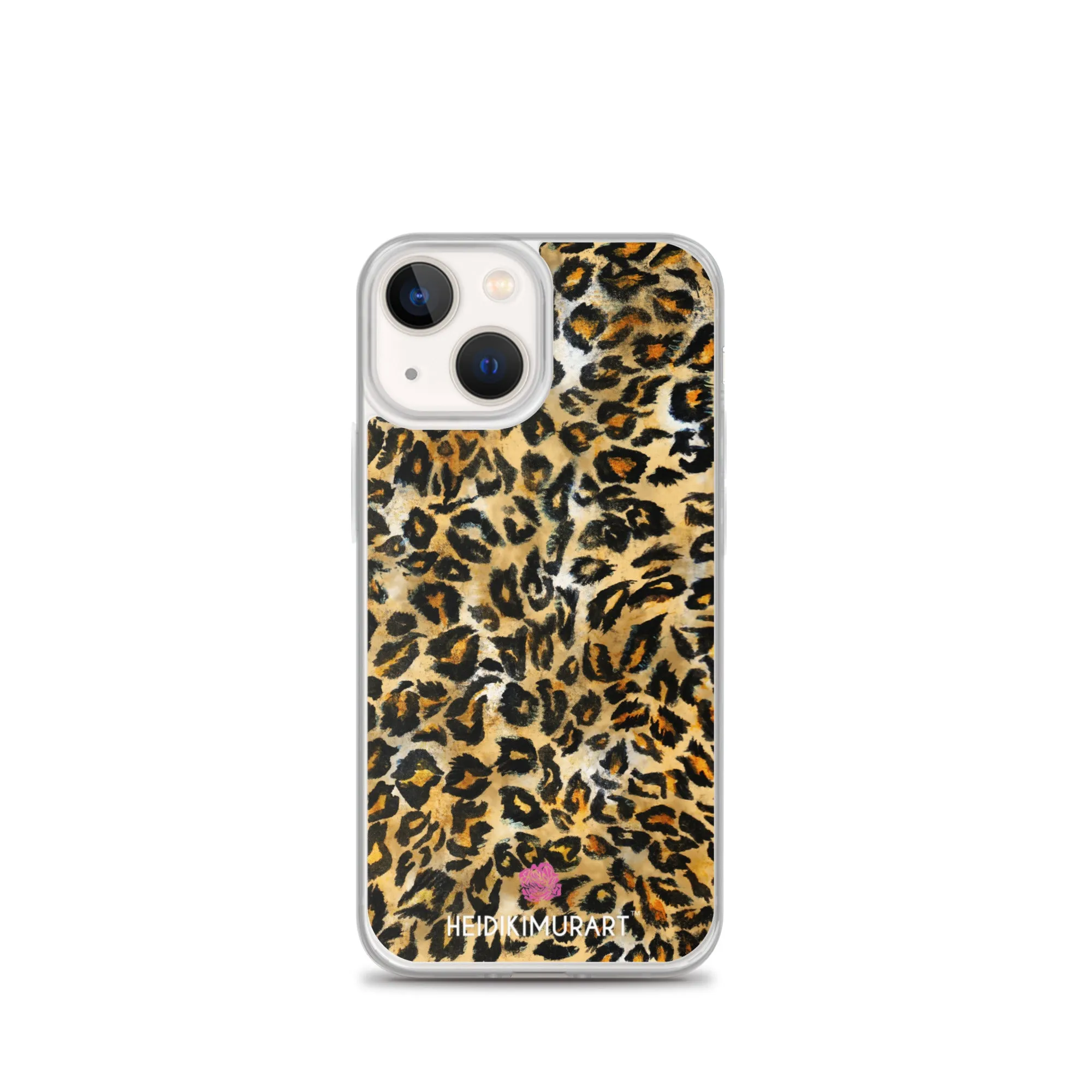 Brown Leopard Print iPhone Case, Brown Leopard Animal Print Designer Unisex Phone Case- Printed in USA/EU/MX