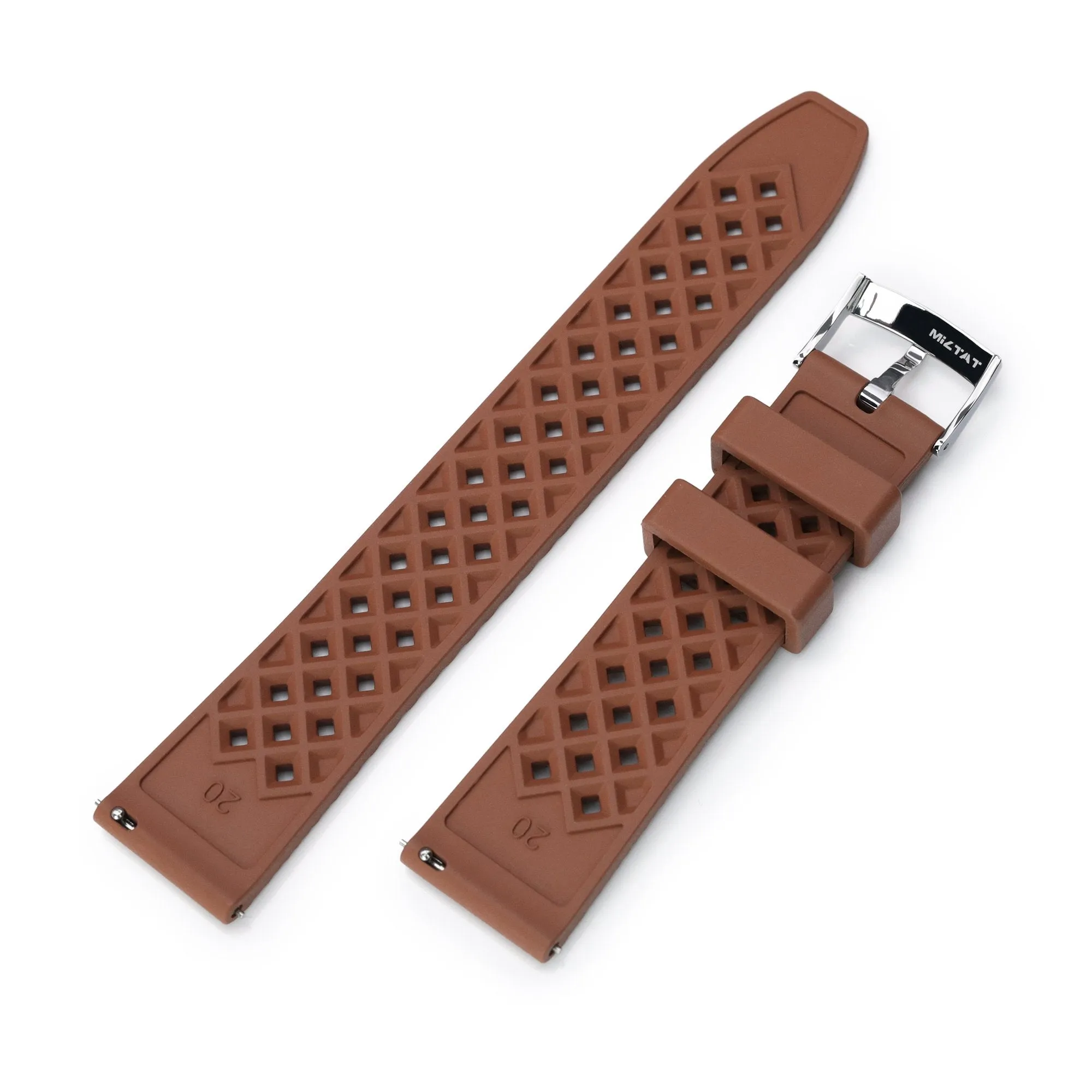 Brown Rhombus FKM Quick Release rubber strap