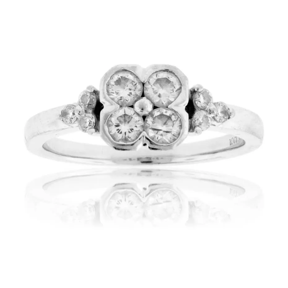 Bubble Bezel Diamond Ring