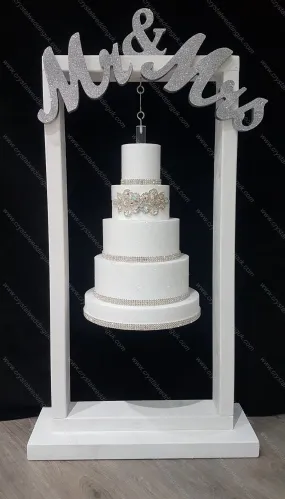 Cake hanger stand, cake frame    5 tier acrylic cake kit, wooden Hanger stand 100cm, Personalised Rustic  custom Suspended cake frame