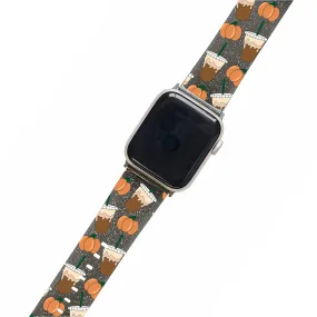 Caramel Macchiato Black Glitter Smartwatch Strap