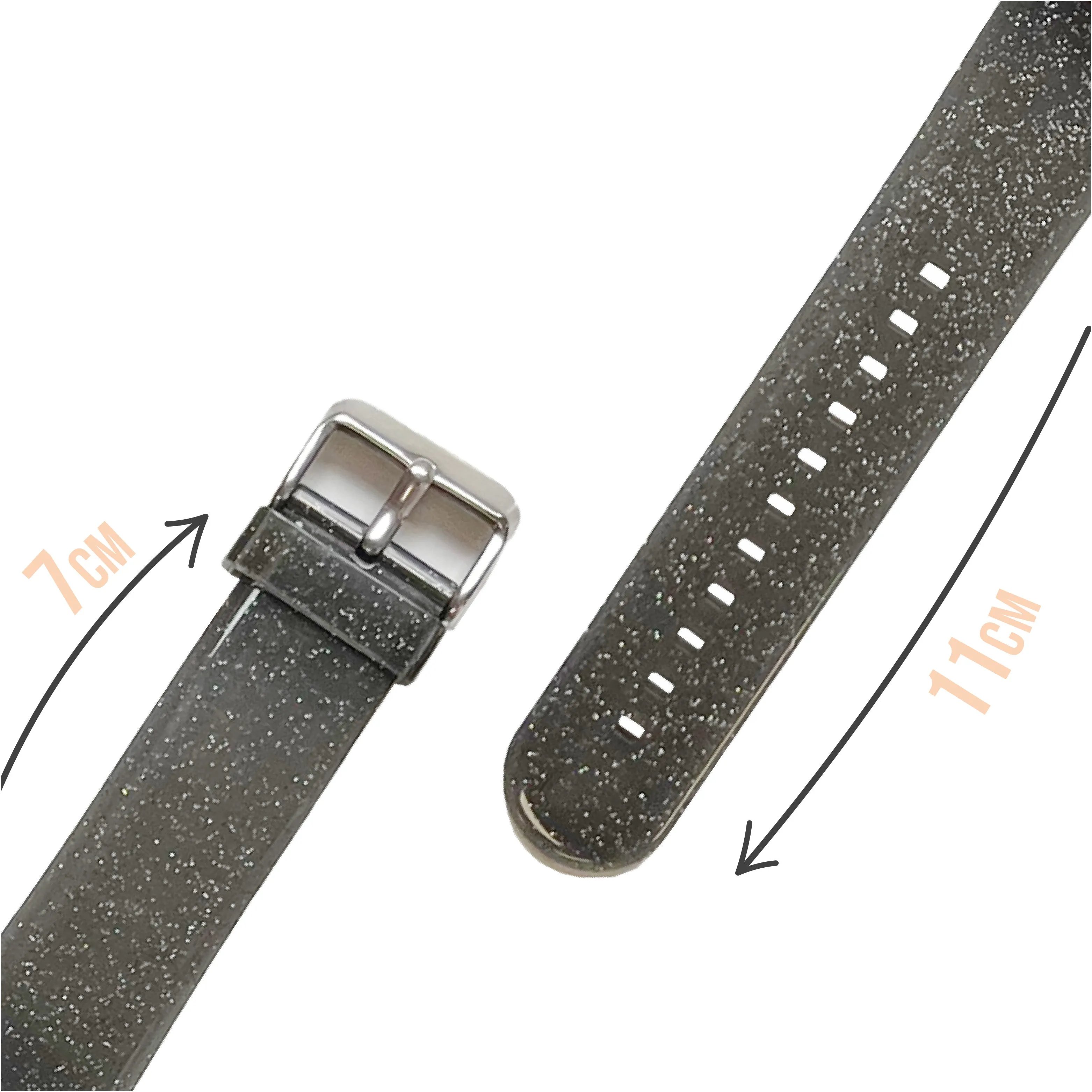 Caramel Macchiato Black Glitter Smartwatch Strap