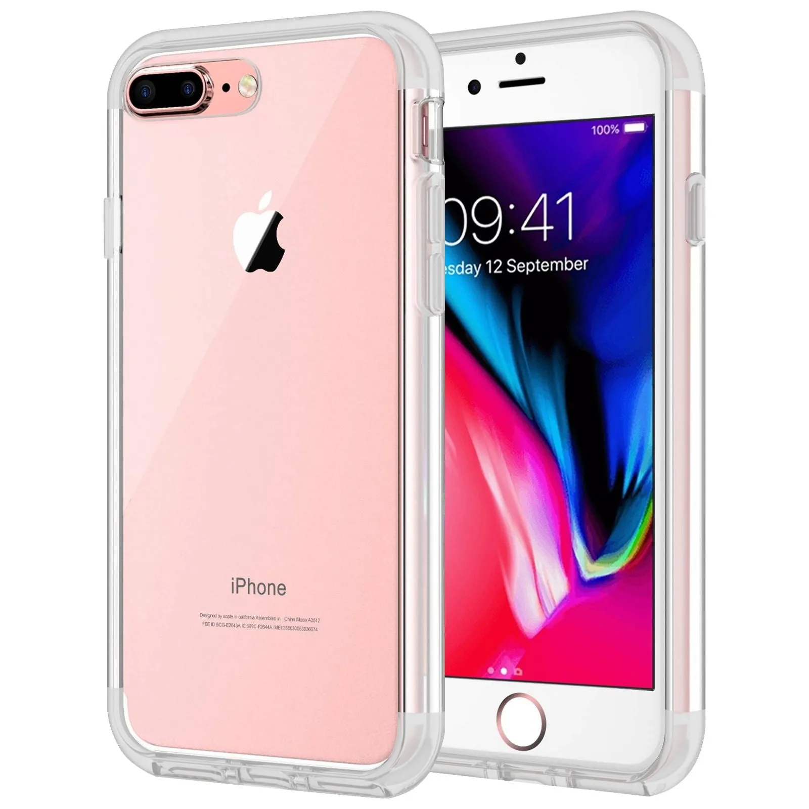 Case for iPhone 7 Plus Shock Proof Soft TPU Silicone Phone Clear Slim Cover