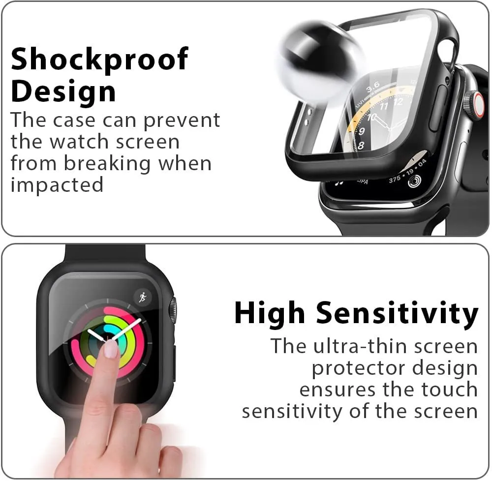 Case with Screen Protector for Apple Watch Series 9