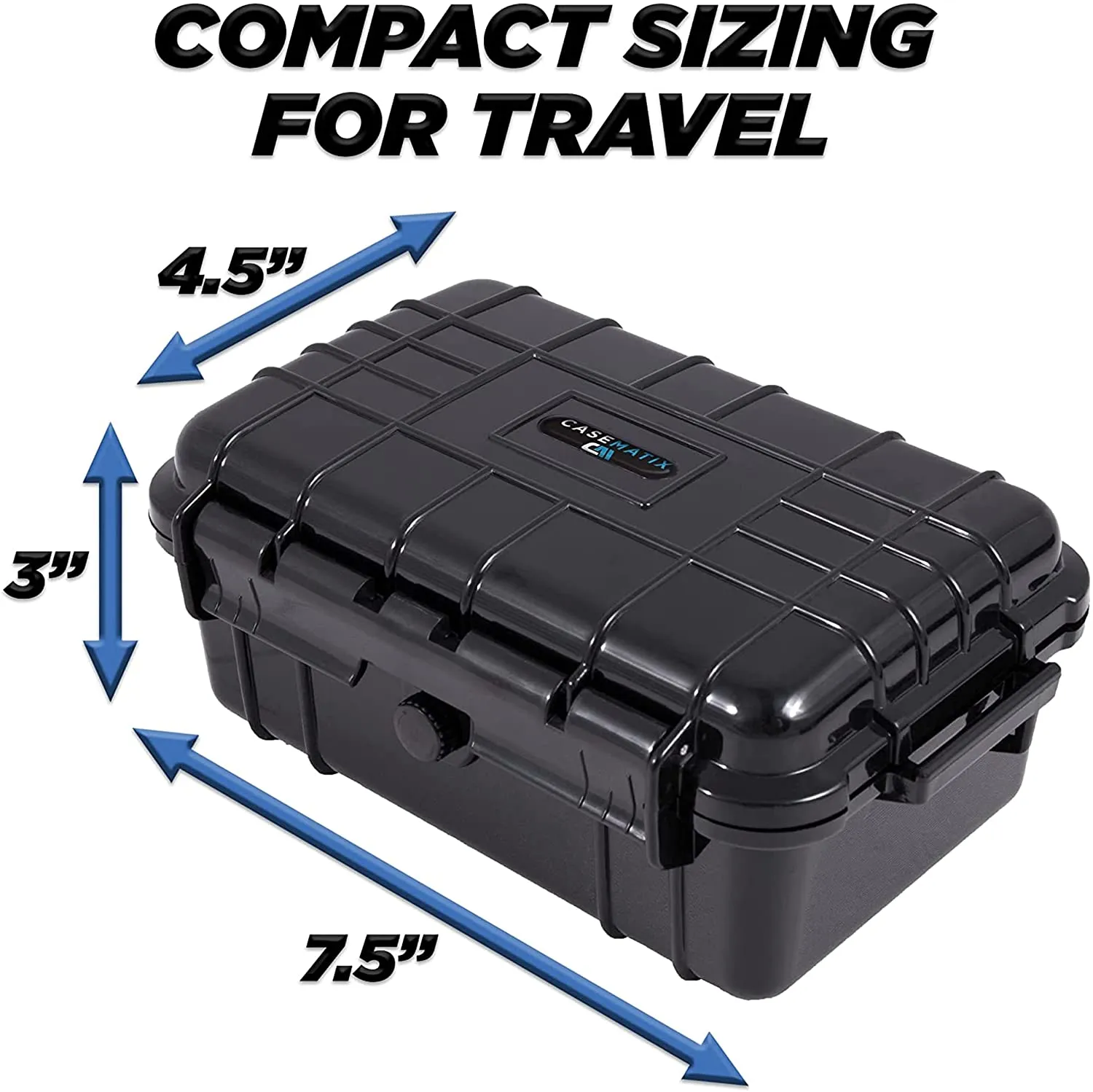 CASEMATIX Hard Shell 9mm Ammo Box for 5.56, 223 or 9mm Bullets - 8" Waterproof Airtight 84 Slot Ammo Case with Custom Impact Absorbing Ammo Can Foam