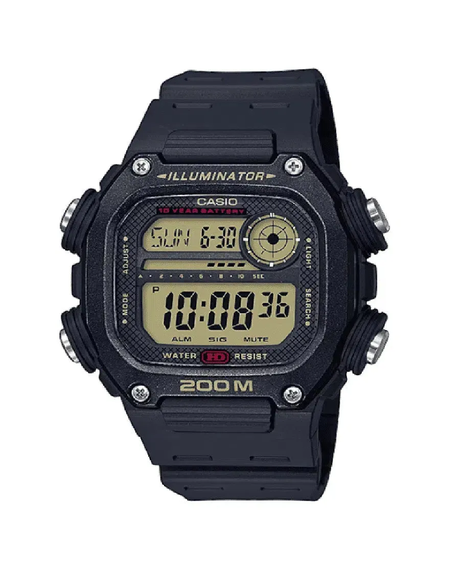 Casio DW-291H-9A Black Resin Watch for Men