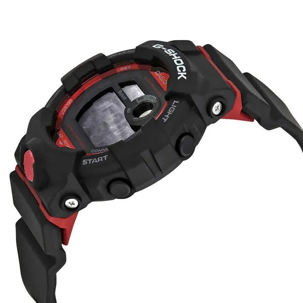 Casio G-Shock Men's GBD800-1 Bluetooth G-Squad Digital Watch, Black/Red